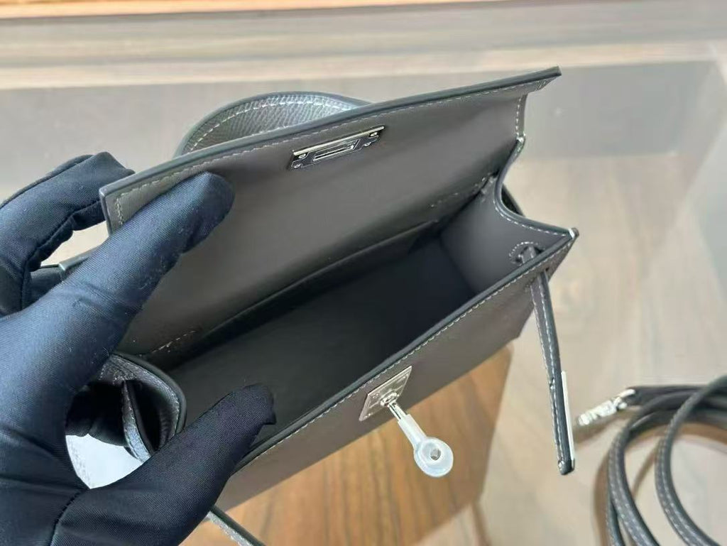 Original wholesale 19/21 Kelly II EP leather grain steel hardware. Single-shoulder crossbody mini stylish women's bag