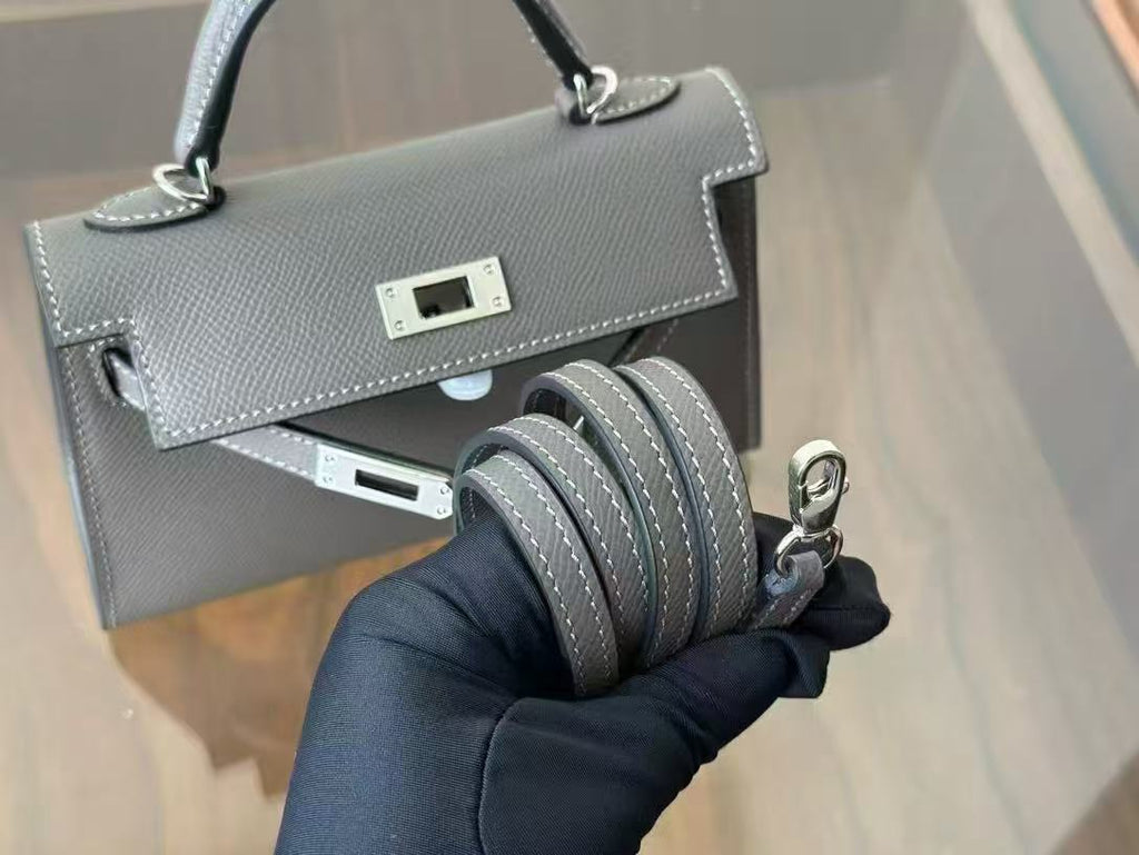 Original wholesale 19/21 Kelly II EP leather grain steel hardware. Single-shoulder crossbody mini stylish women's bag